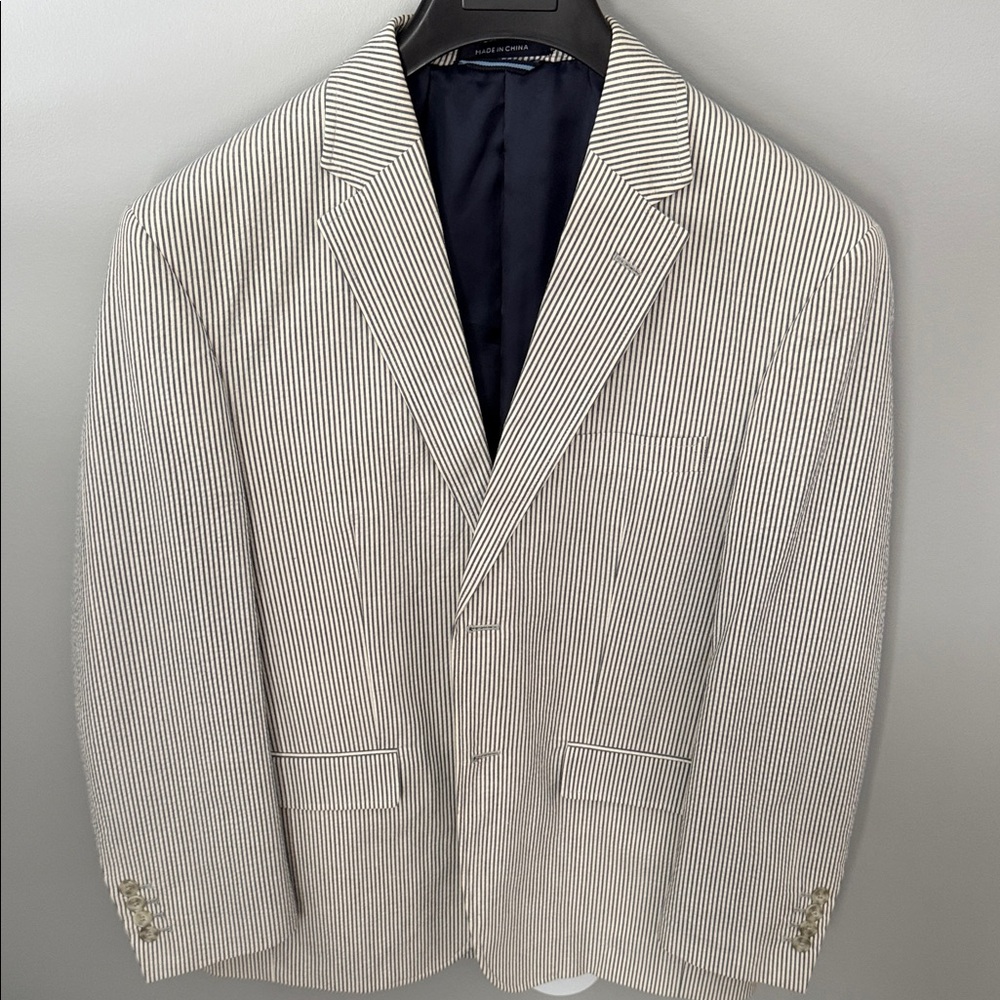 Tommy Hilfiger Men's Navy Striped Blazer